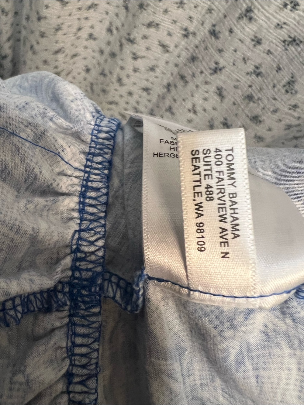 Tommy Bahama Blue and White Sleeveless Printed Midi Dress - Picture 5 of 6